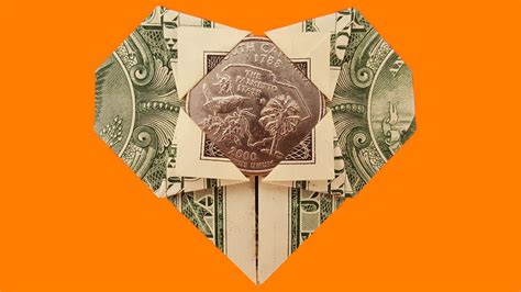 Money Origami Heart And Quarter