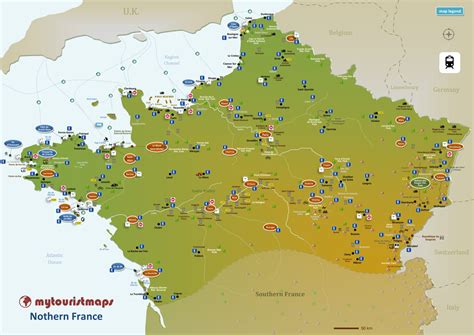 Mappa Turistica Interattiva Della Francia Del Nord