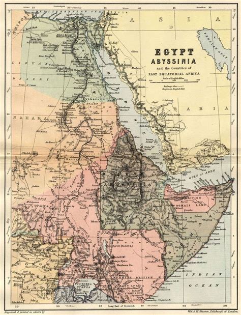 East Africa And Red Sea Coast 1897 Africa Map Egypt Map Old Maps
