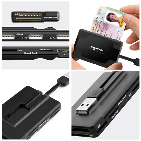 This type of reader can be an external accessory, or it can be built into a larger device. Rocketek USB 2.0 multi Smart Card Reader SD/TF MS M2 - rocketeck