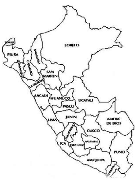 Mapa Del Peru Para Colorear