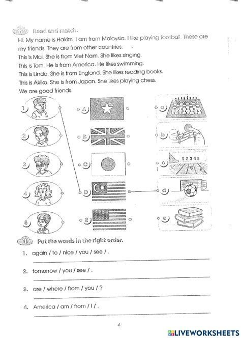 Unit 2 Grade 4 Worksheet