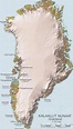 Greenland Physical map • mappery
