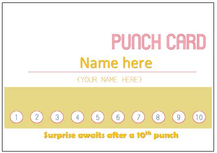 Maybe you would like to learn more about one of these? Editable Punch Card Template 100% Free Download - ExelTemplates