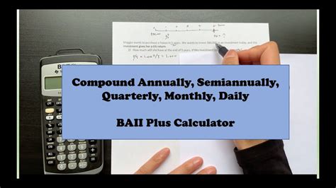 Baii Plus Calculator For Compounding Annually Semiannually Quarterly