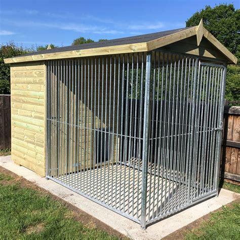 Single Dog Kennel And Run For Sale Wooden Working Dog Kennel