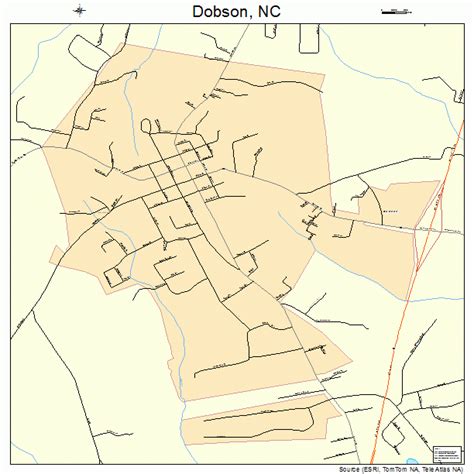 Dobson North Carolina Street Map 3717340
