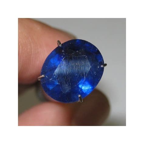 Batu Permata Safir Madagaskar Oval 4.65 carat warna Royal Blue