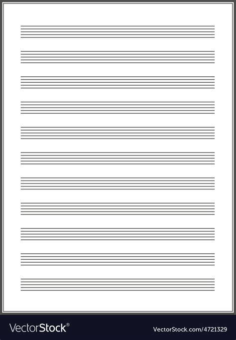 A Note Paper For Musical Notes Royalty Free Vector Image