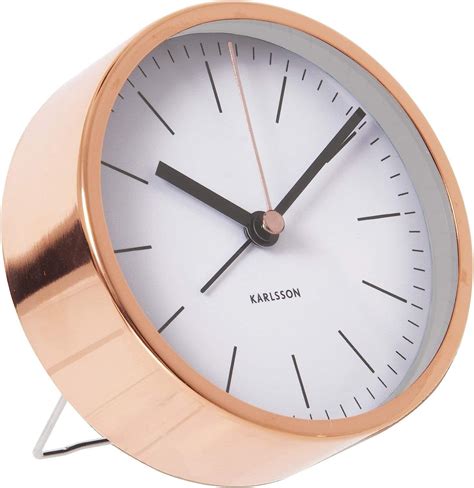 Karlsson Alarm Clock Minimal White 4x10x10 Cm Bigamart