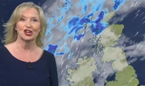 Bbc Weather Carol Kirkwood Forecasts Persistent Rain As Temperatures