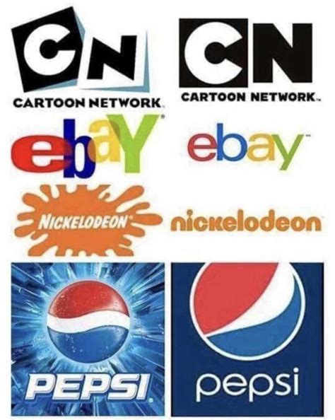 Old Logos Compared To The New Ones