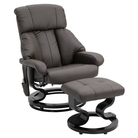 Mecor Massage Recliner Chair Wottoman Pu Leather Swivel Reclining