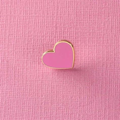 Heart Shaped Enamel Pin Valentinesgalentines T Love Pin Badge