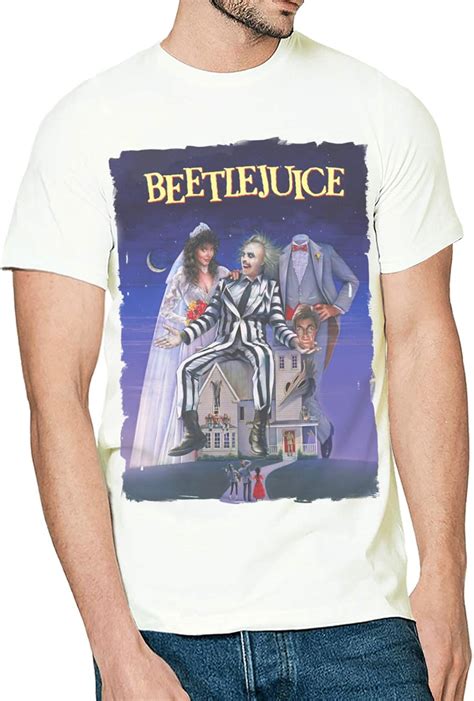 Retro Tees Mens Beetlejuice Movie Poster T Shirt Uk Clothing