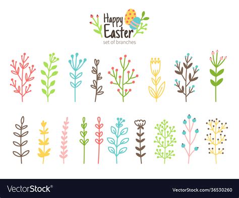 Blooming Easter Branches Royalty Free Vector Image