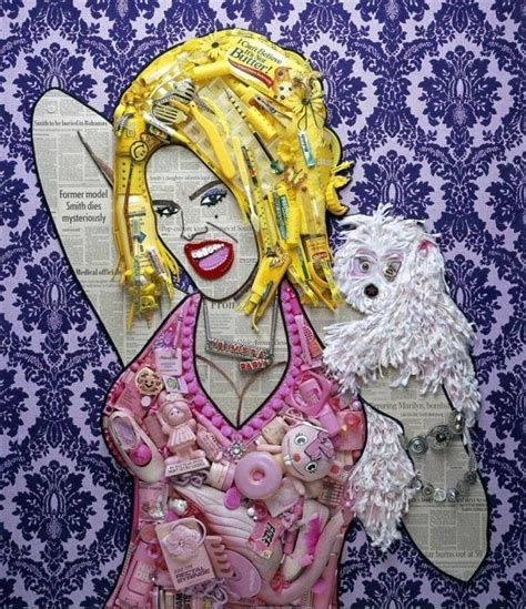Celebrity Portraits Made From Trash Trash Art Unusual Art Art