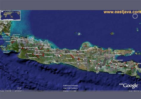 Map Of East Java Peta Jawa Timur East Java Tourism Map