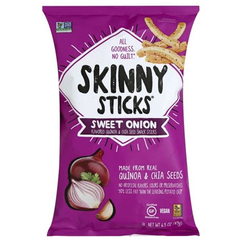 Skinny Sticks Gluten Free Vegan Sweet Onion Flavored Quinoa And Chia Seed