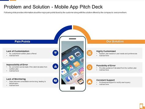 Problem And Solution Mobile App Pitch Deck Presentation Graphics