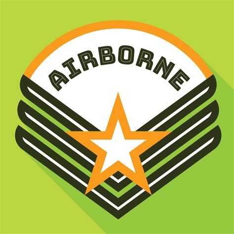 Star Airborne Logo Flat Style 14382852 Vector Art At Vecteezy