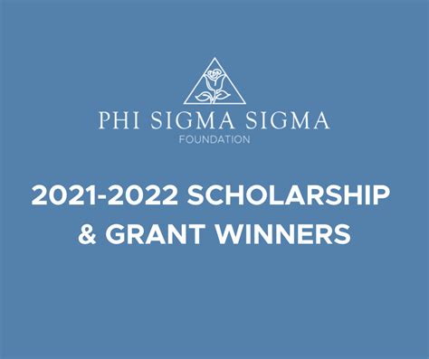 2021 2022 Foundation Scholarship Winners