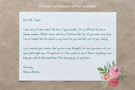 Sample Letter Of Condolence Safeenadaley