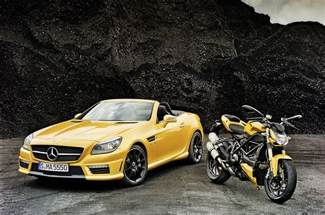 2012 Mercedes Slk 55 Amg Streetfighter Yellow Review Top