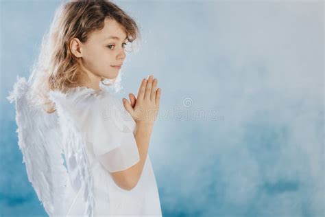 Little Angel Praying Stock Image Image Of Christianity 196793063