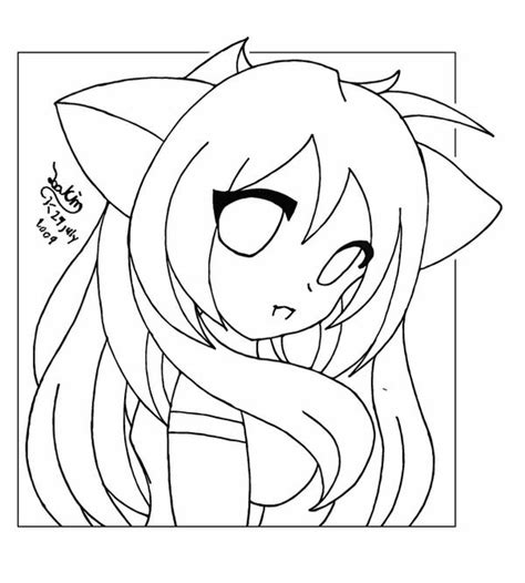 14 Fox Anime Girl Coloring Pages
