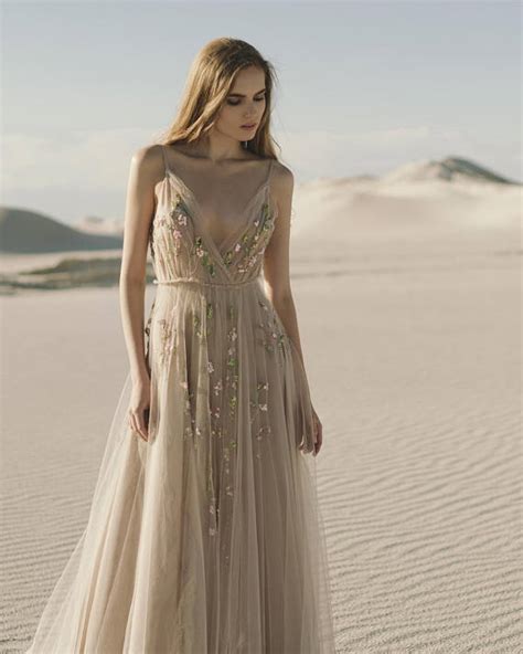 Beautyprom ball gown wedding dress. Beige wedding dress hand embroidered wedding dress bridal