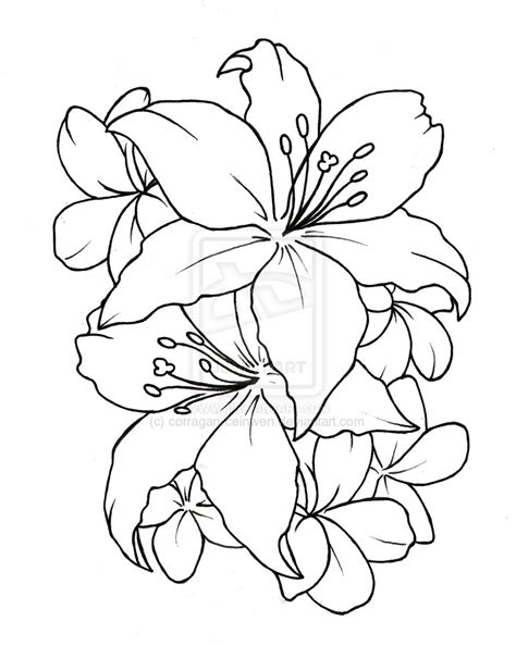 Outlined hand drawn flower collection. 35 Flower Tattoo Design Samples And Ideas