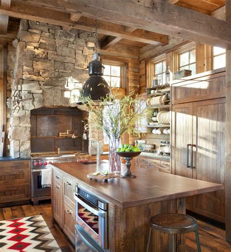 53 Sensationally Rustic Kitchens In Mountain Homes