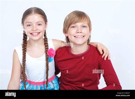 Friendship Between Boy And Girl Stock Photo Alamy