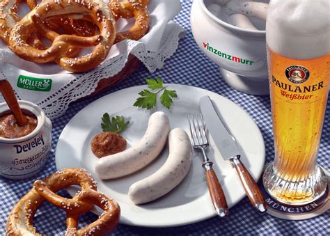 Bavarian Breakfast Weißwurst And Weißbier White Sausage Sausage