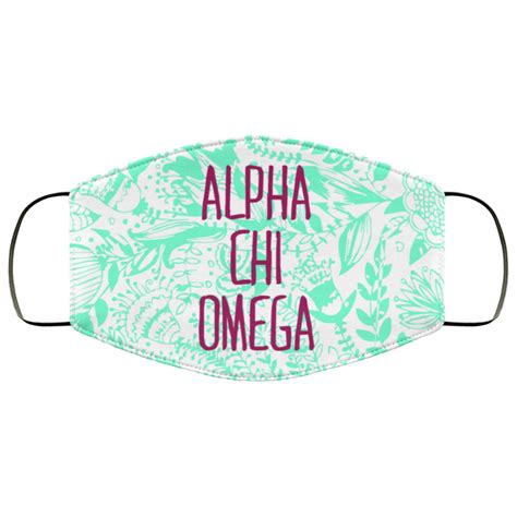 Alpha Chi Omega Floral Face Mask — Greeku