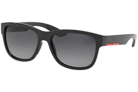 Authentic Prada Sport Sunglasses Sps03q 1ab 5w1 Black Frames Gray Lens 57mm