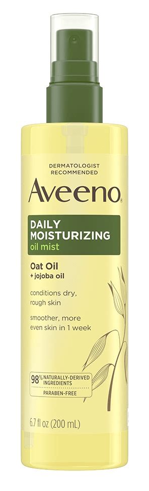 Aveeno Daily Moisturizing Oil Mist Oat Oil Jojoba Oi Ingredients