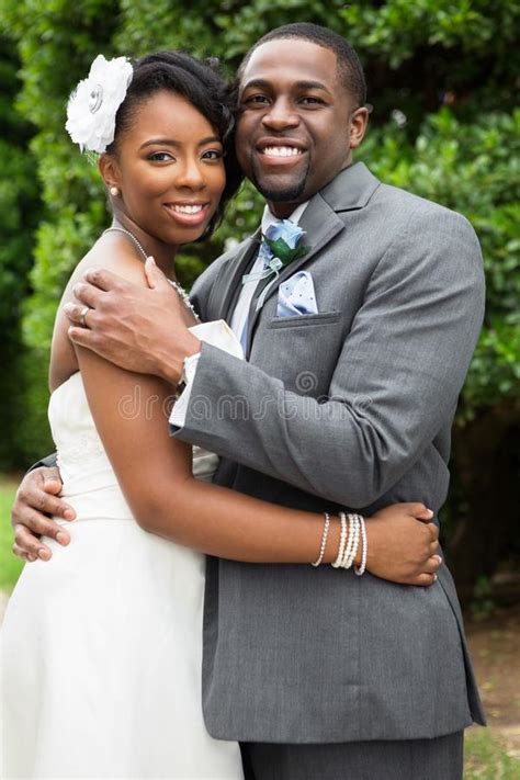 African American Bride And Groom Stock Photo Image Of Portrait