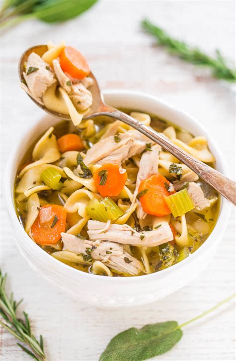This has definitely been added to my recipe box. Easy 30-Minute Turkey Noodle Soup - Averie Cooks