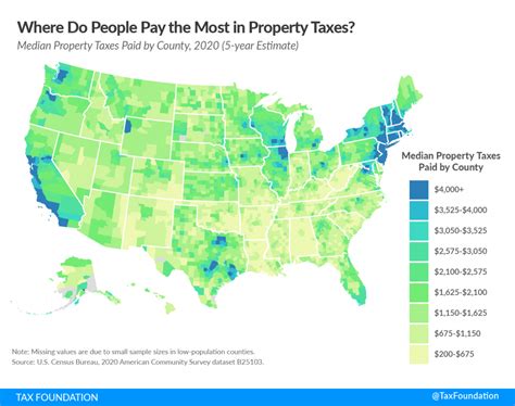 Property Taxes By State And County Median Property Tax Bills