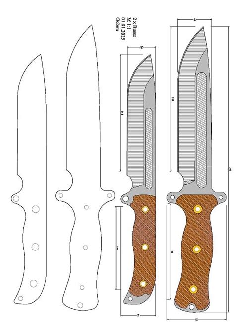 The long blade is designed to produce thin, even cuts of meat. bowie knife printable knife templates