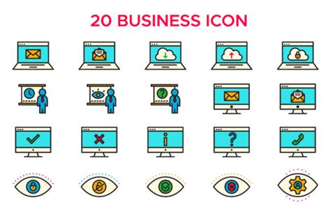 20 Business Icon Set Illustration Par Captoro · Creative Fabrica