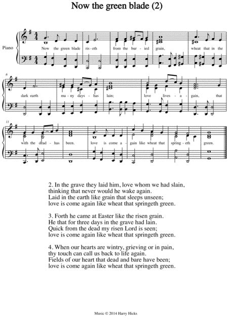Now The Green Blade Riseth Another New Tune To A Wonderful Old Hymn
