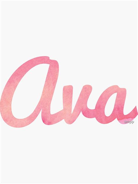 Ava Sticker For Sale By Ampp Redbubble
