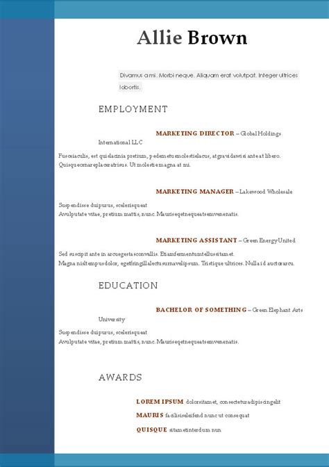Resume Format 2023 16 Free Word Templates