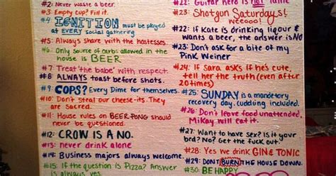 College Party Rules Softball House Pinterest Party Rules College