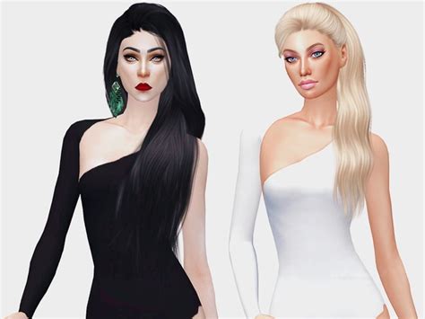 One Shoulder Bodysuit By Itsleeloo At Tsr Sims 4 Updates