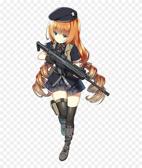 Anime Girl Gun Transparent And Png Clipart Free Download Girls