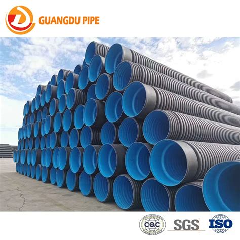 Sn4 600mm Double Wall Corrugated Pe Drainage Pipe Dwc Hdpe Plastic